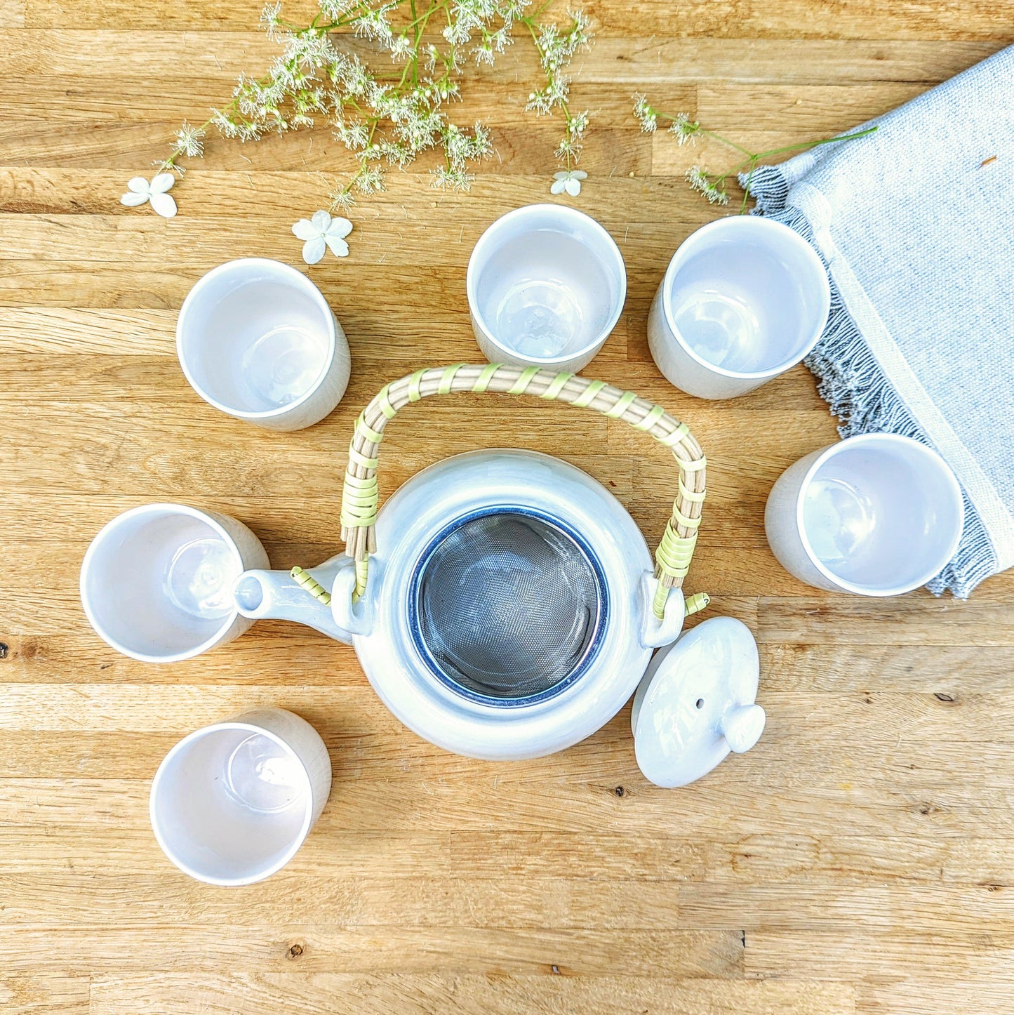 Cream Ceramic Teapot Set
