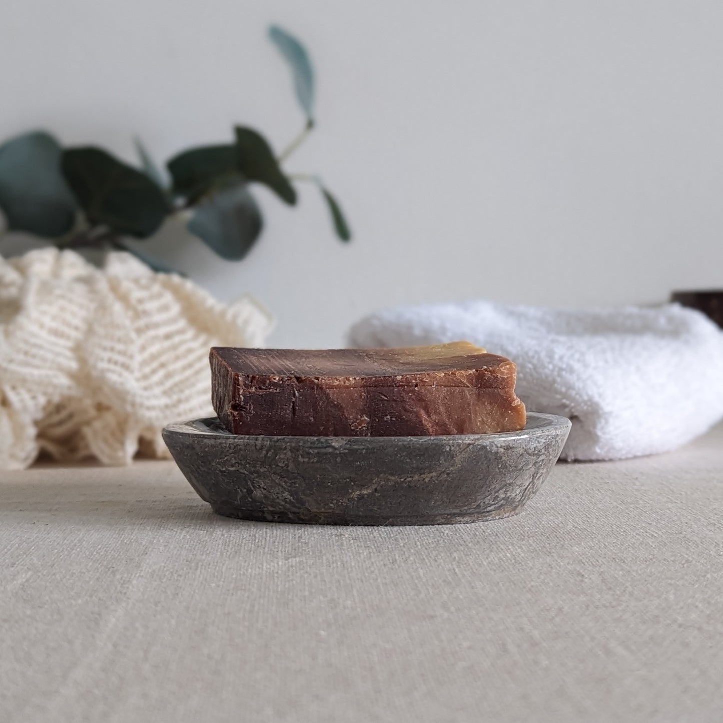 Grey Marble Soap Dish