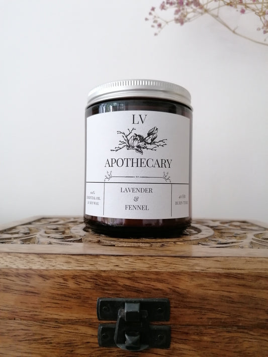 Lavender and Fennel Aromatherapy Candle - LV Apothecary