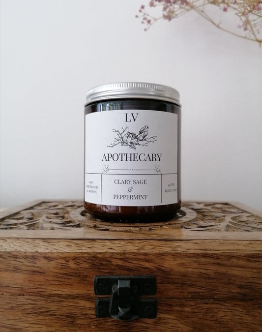 Clary Sage and Peppermint Aromatherapy Candle - LV Apothecary