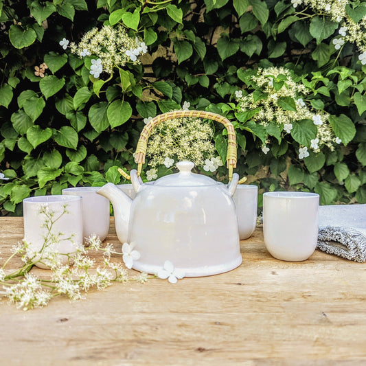 Cream Ceramic Teapot Set