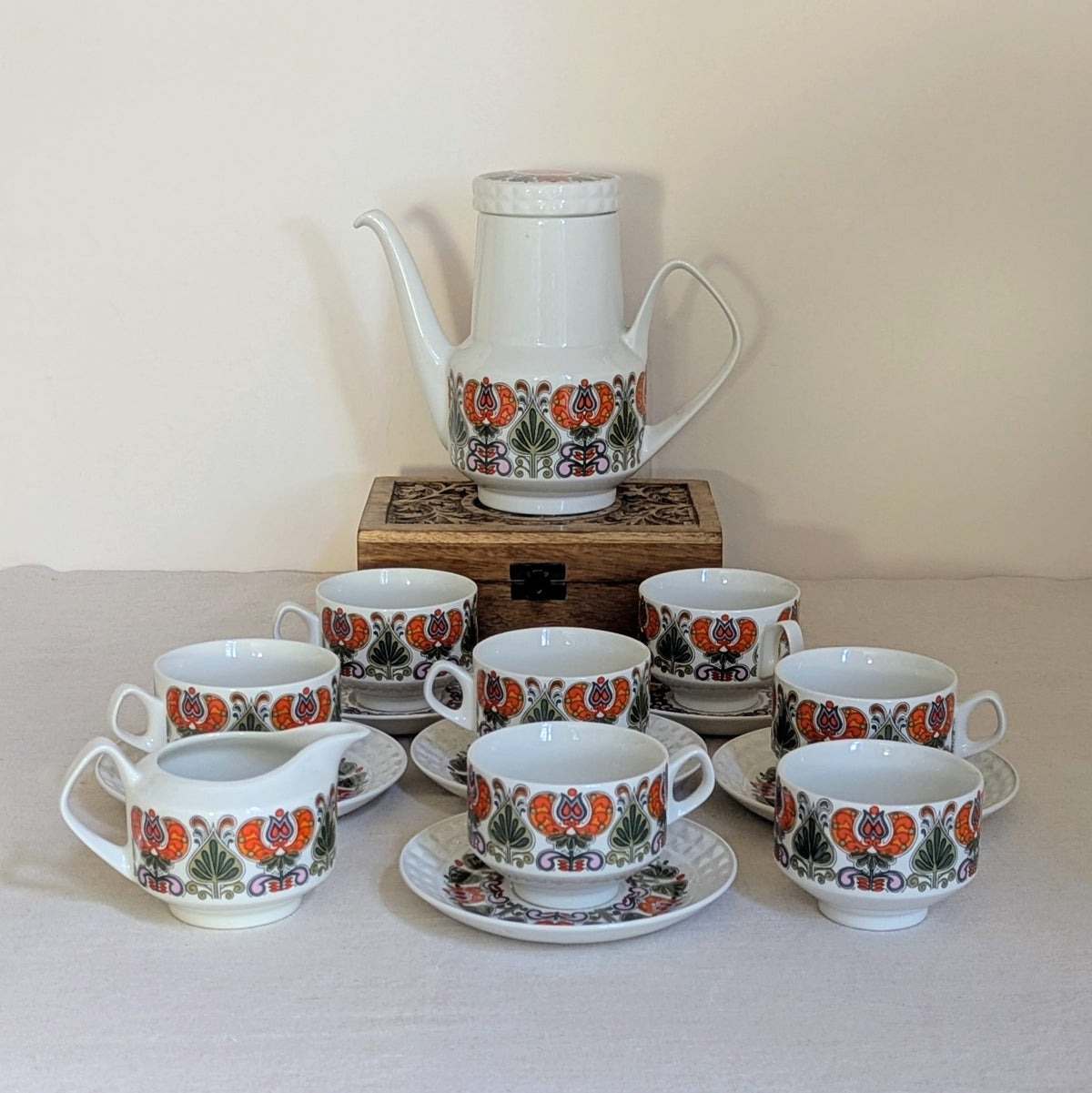 Vintage Pontesa Coffee Service & Serving Bowl