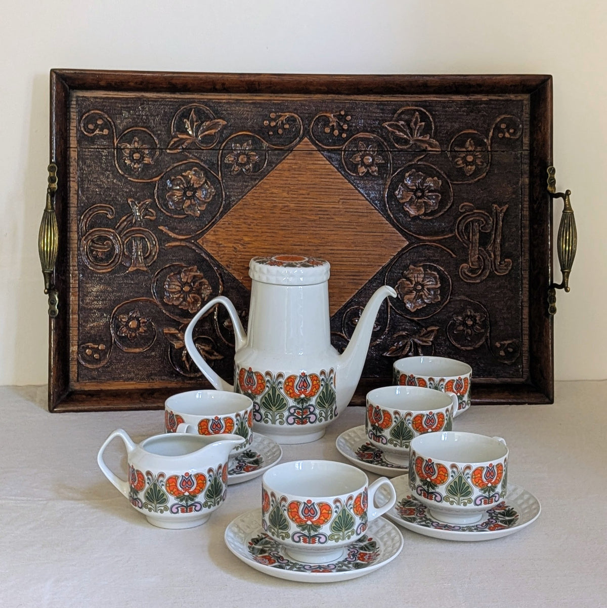 Vintage Pontesa Coffee Service & Serving Bowl