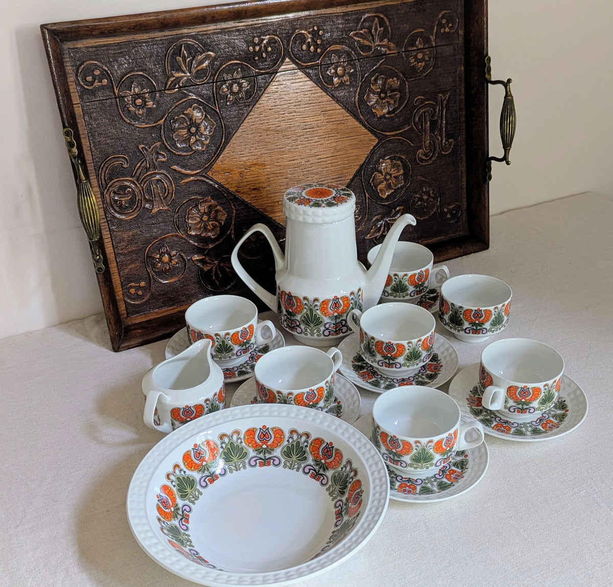 Vintage Pontesa Coffee Service & Serving Bowl
