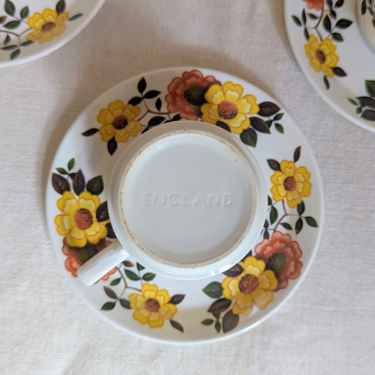 Vintage English Floral Cups & Saucers