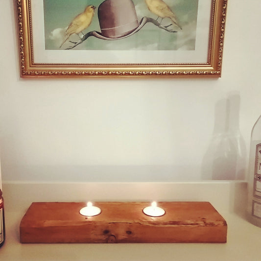 Recycled wood tealight holder - LV Apothecary